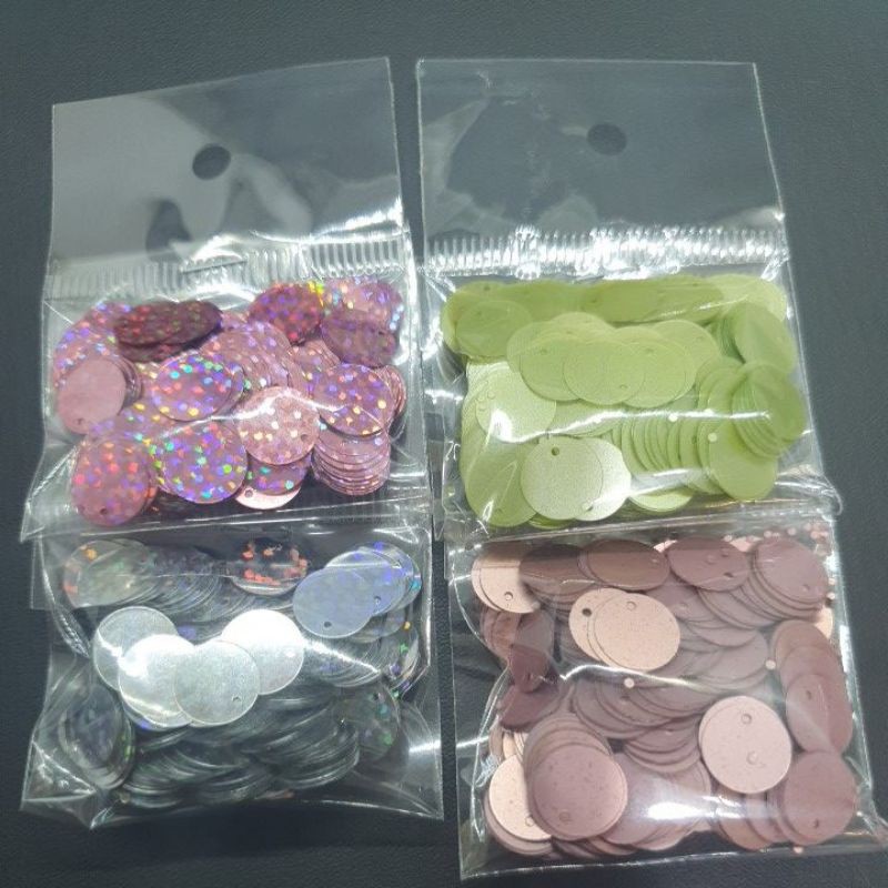 Borci Payet Bulat 1cm lubang atas