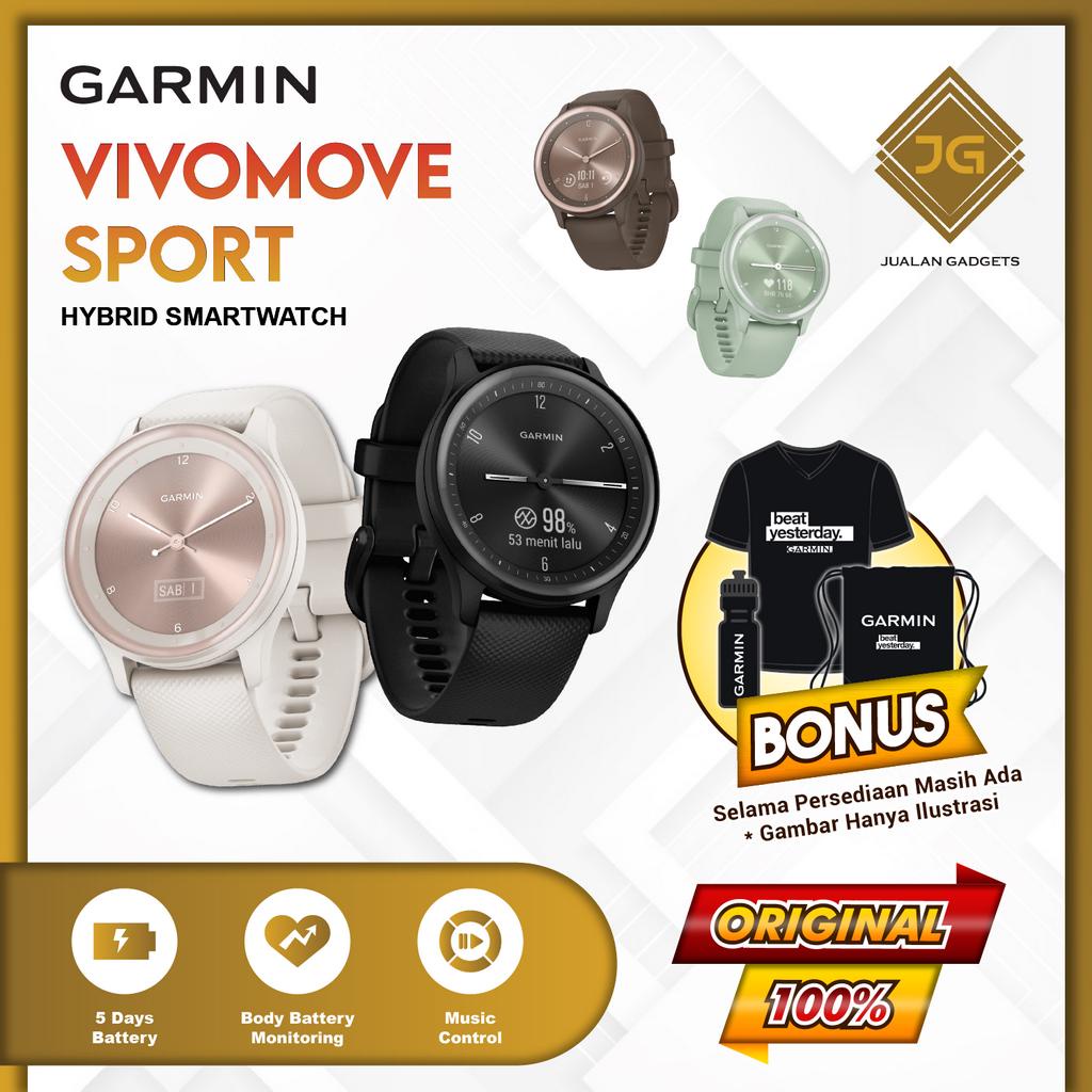 GARMIN Vivomove Sport Hybrid Smartwatch Garansi TAM Resmi