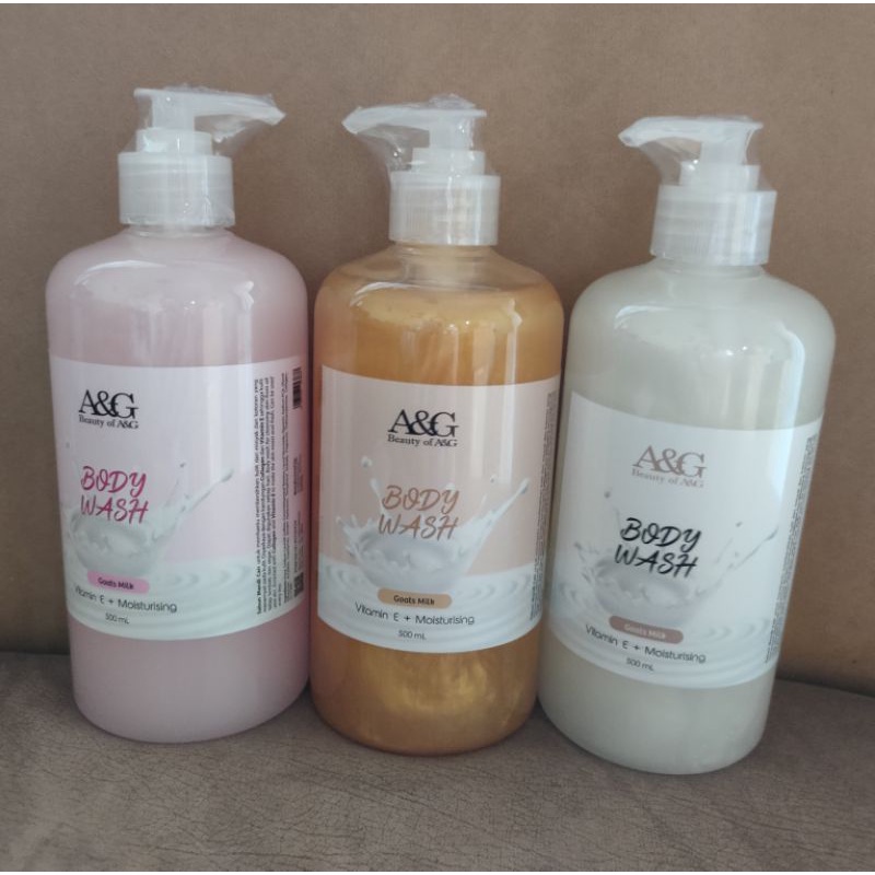 A&amp;G BODY WASH MILK 500ML - sabun mandi cair a&amp;g shower Gel with Milk A&amp;G Gold Pink Putih