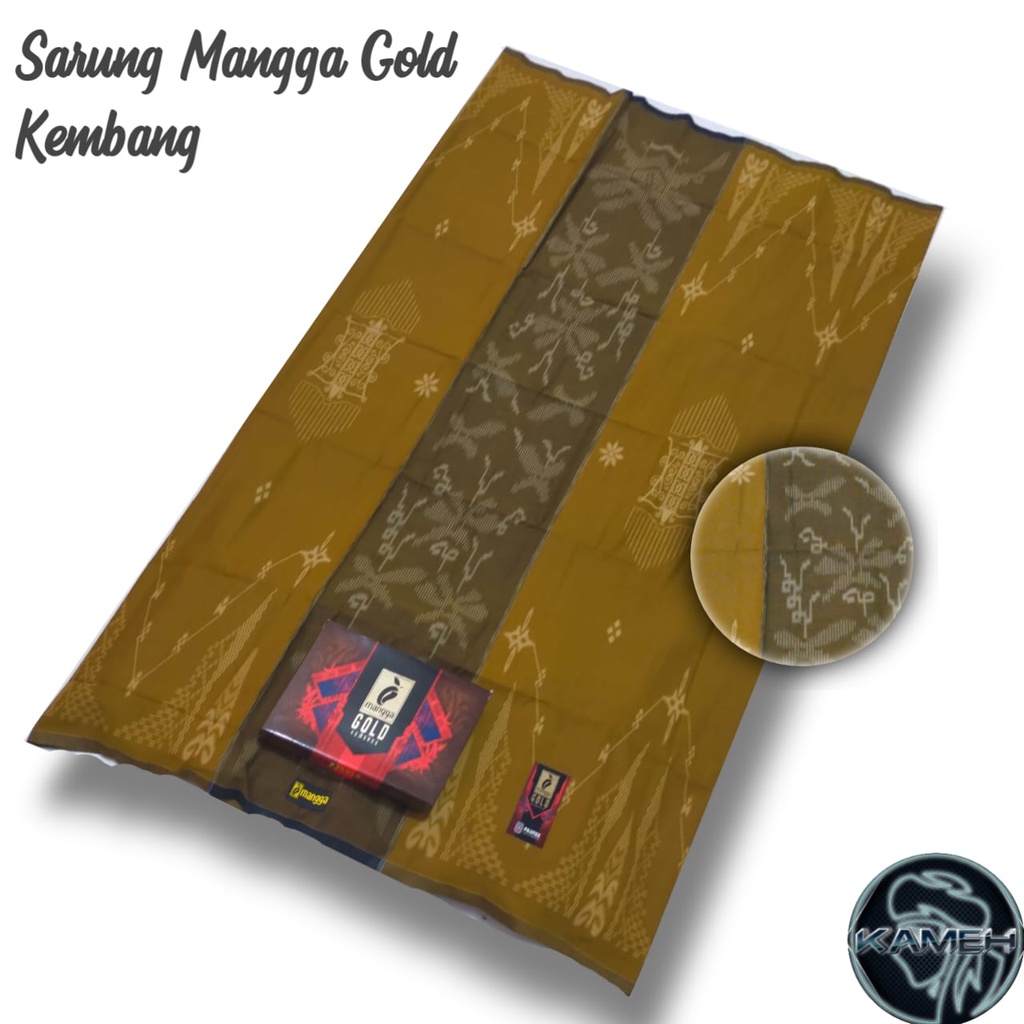 SARUNG MANGGA GOLD MOTIF KEMBANG TERBARU