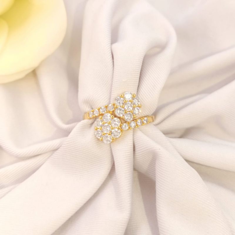 Cincin bunga silang lapis emas cincin wanita cincin xuping cincin imitasi cincin murah cincin anti k
