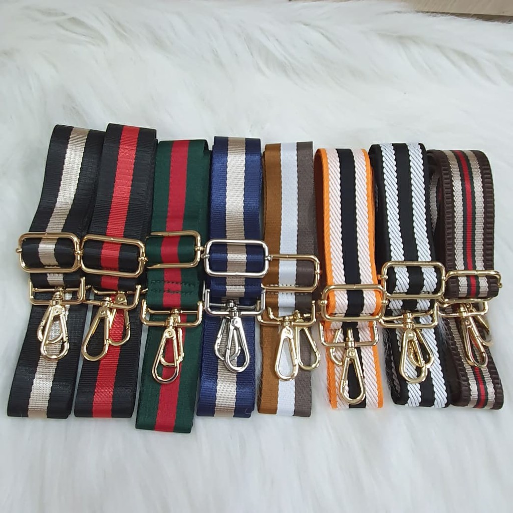 Reno stripes Canvas adjustable bag strap