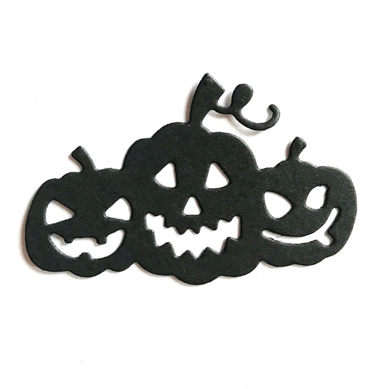 Cetakan Stensil Cutting Dies Motif Labu Halloween Bahan Metal Untuk Scrapbook Craft DIY