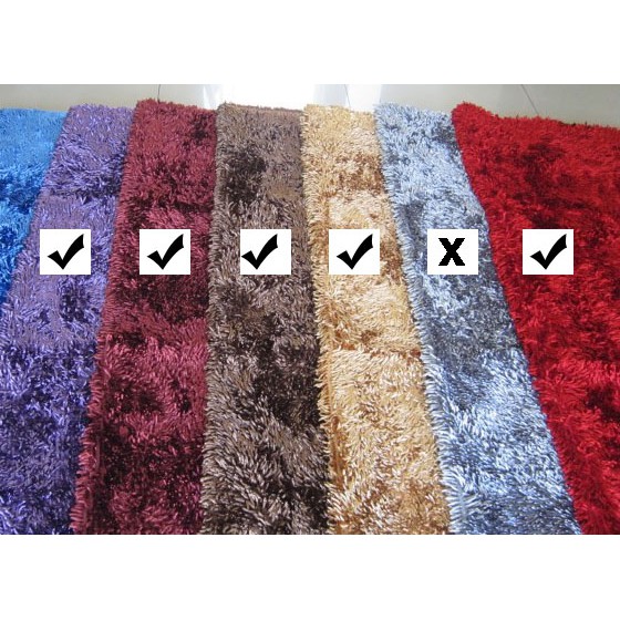 Carpet KARPET PERMADANI CENDOL KILAP GLOSSY TEBAL ANTI SLIP PREMIUM SUPER QUALITY 145X200