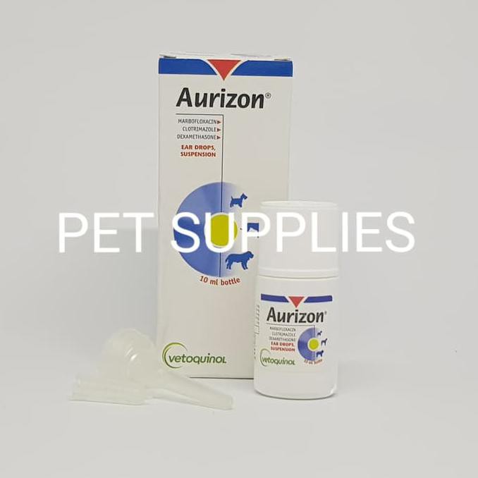 Obat Tetes Telinga Antibiotik Anjing, Aurizon (Isi 10 Ml)