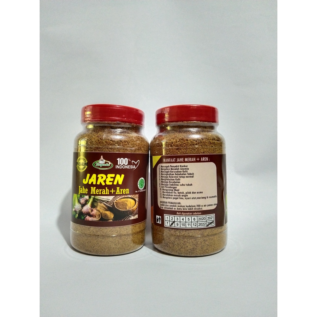 

JAREN / JAHE MERAH BUBUK GULA AREN / JAHE MERAH BUBUK GULA AREN ASLI / ORIGINAL / 100% ALAMI / JAHE MERAH BUBUK GULA AREN PREMIUM / RED GINGER PALM SUGAR PREMIUM / JAHE MERAH BUBUK GULA AREN 200GR