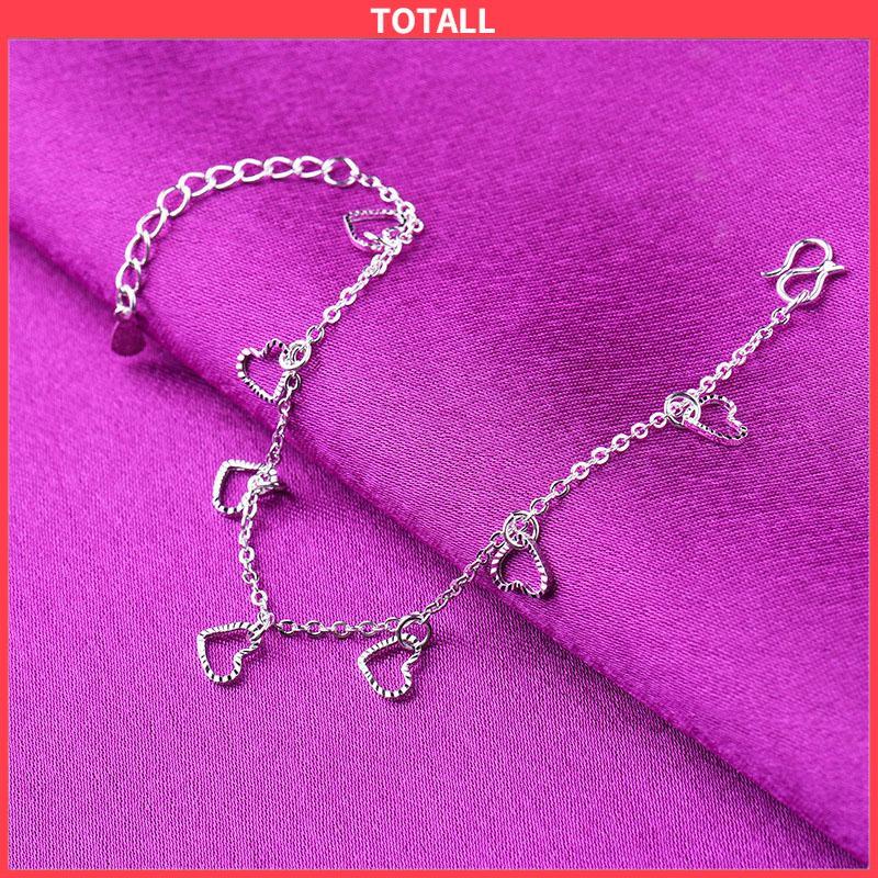 COD Single-layer Mini berbentuk hati Daisy Simple Transfer Beads Diamond Fashion Gelang-Totall