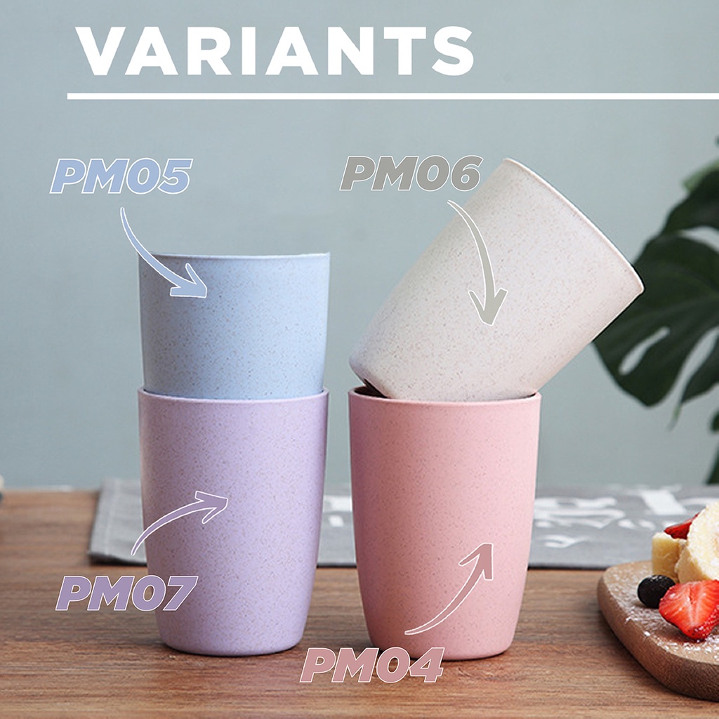 Gelas Wheat Straw Kopi Mug Cangkir | Gelas Gandum Kokoh | BPA Free