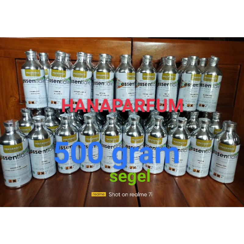 Bibit parfum murni/ori sisi,bul.aqua, jlo stil,avril,scandal,baccarat  500gram by essentiale