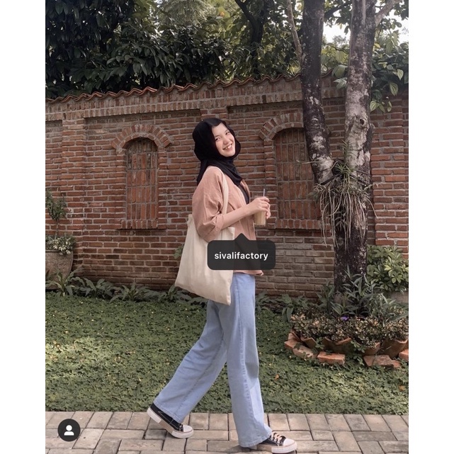 SIVALI Kemeja Linen Single Pocket - Oversized Shirt Linen - Atasan Wanita 992