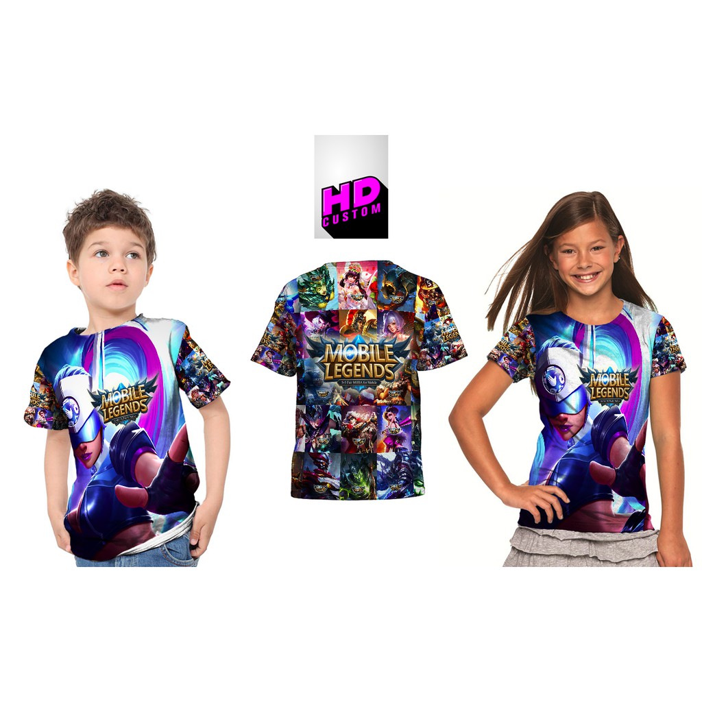 Kaos Baju Anak Fullprint Custom New LAYLA 3 MOBILE LEGENDS