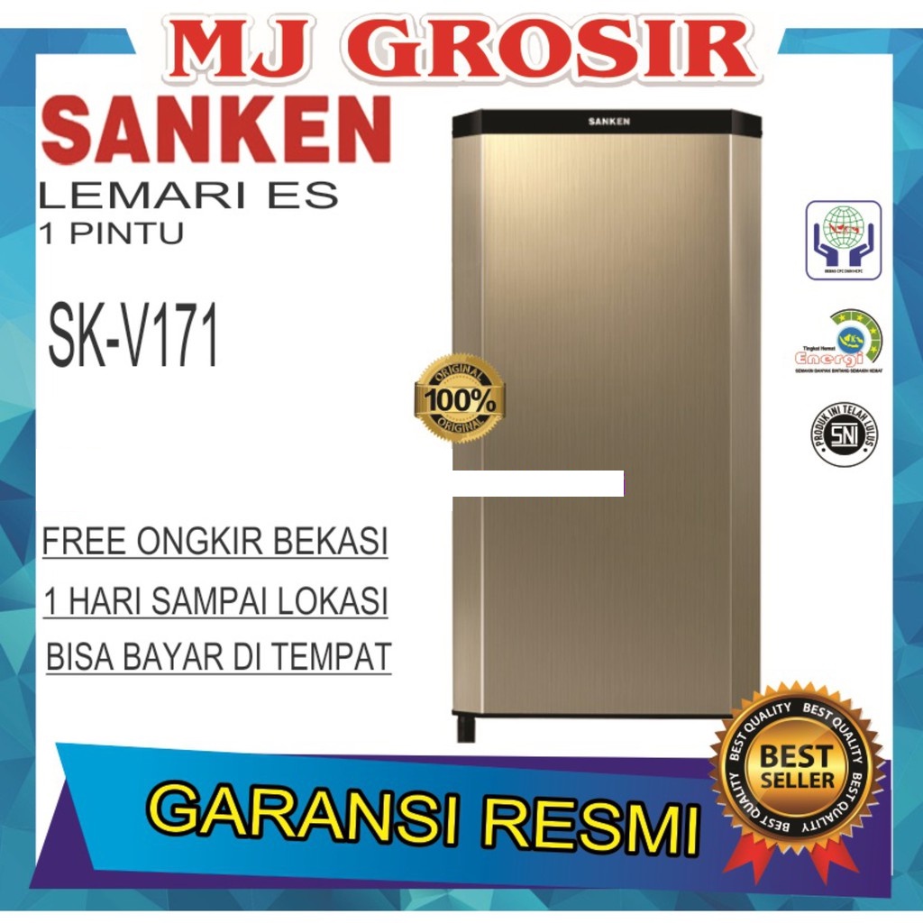 KULKAS SANKEN SK-V 171 CB LEMARI ES 1 PINTU SK-V171CB 170 LITER