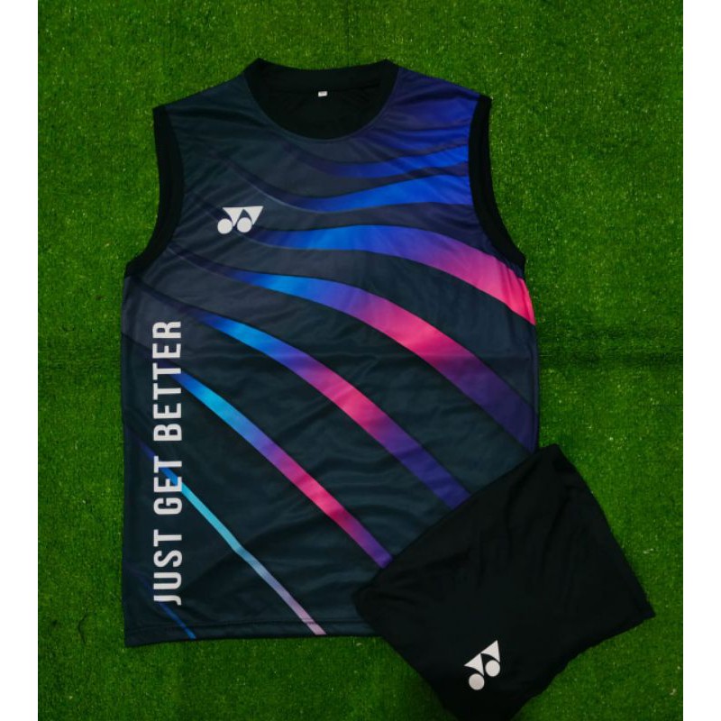 Larissport Setelan olahraga .setelan singlet Yonex.jersey futsal .Singlet Pria printing .Ready MLXL