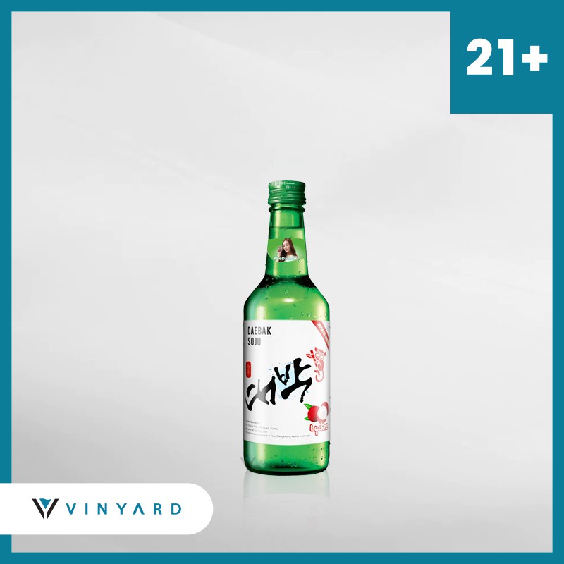 Daebak Soju Lychee 360 Ml ( Original &amp; Resmi By Vinyard )