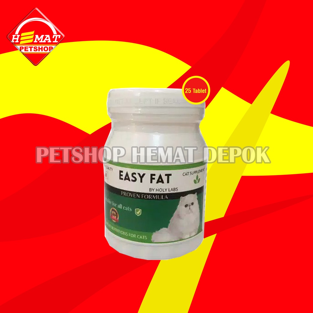 Easy Fat Vitamin Suplemen Penggemuk Penambah Nafsu Makan Kucing 50 kapsul