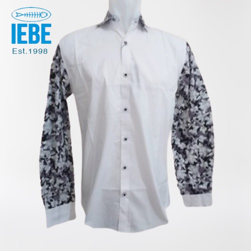 

IEBE Kemeja Pria Lengan Panjang Kasual K3AH8016