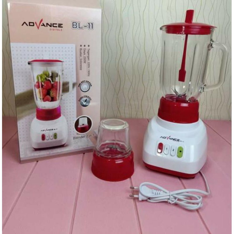 Advance BL 20 blender kaca/penggiling 2 in1 Terbaru 6 mata pisau new original