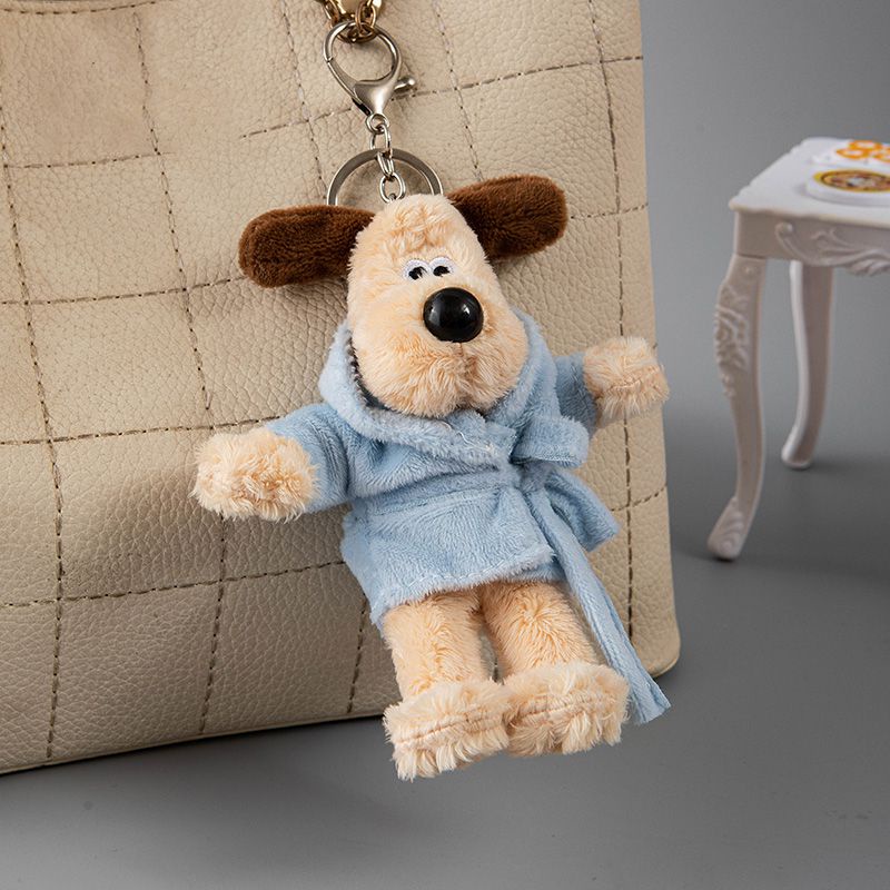 New Wallace and Gromit Pilot Chef Stuffed Plush Cute Doll Bathrobe Pendant BBC 1989