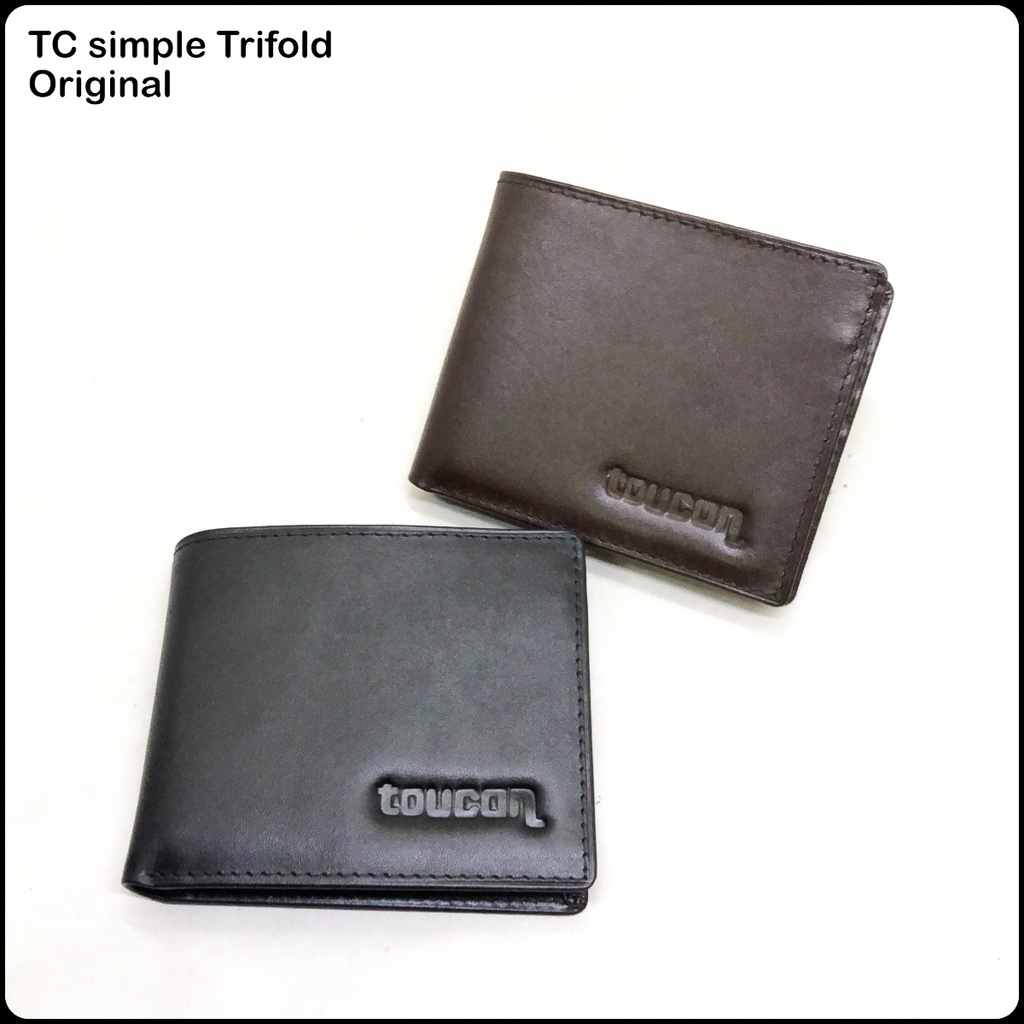 dompet kulit pria ORIGINAL toucan simple trifold dompet pria termurah asli kulit