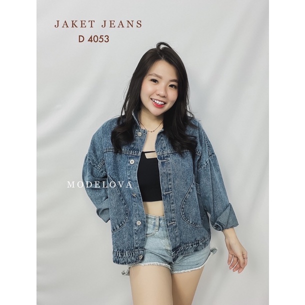 MDLV ~ Jaket Jeans D 4053 Jaket Jeans Cewek Jaket Jeans Premium Jaket Jeans Import Good Quality Women Jeans Jaket Fashion Import