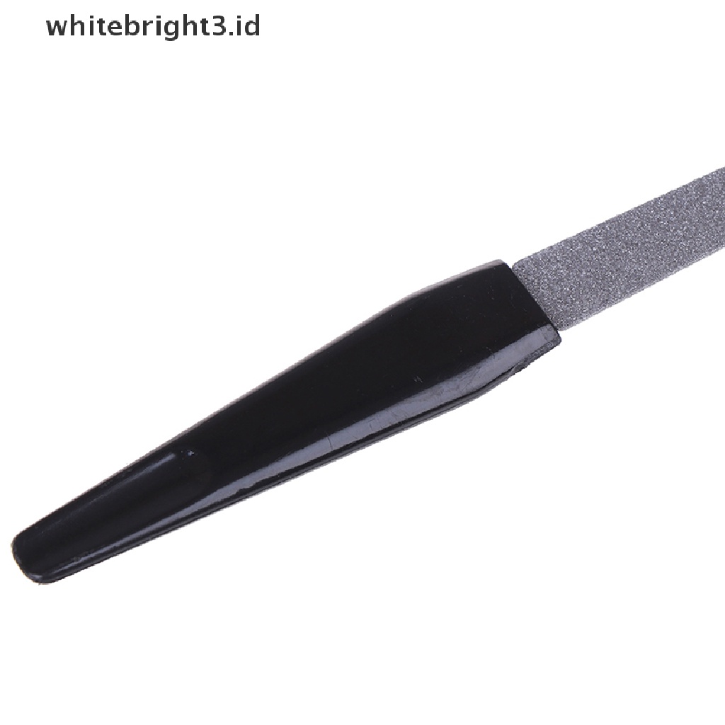 (whitebright3.id) 1pc Kikir Kuku Dua Sisi Bahan Stainless Steel Untuk Manicure / Pedicure