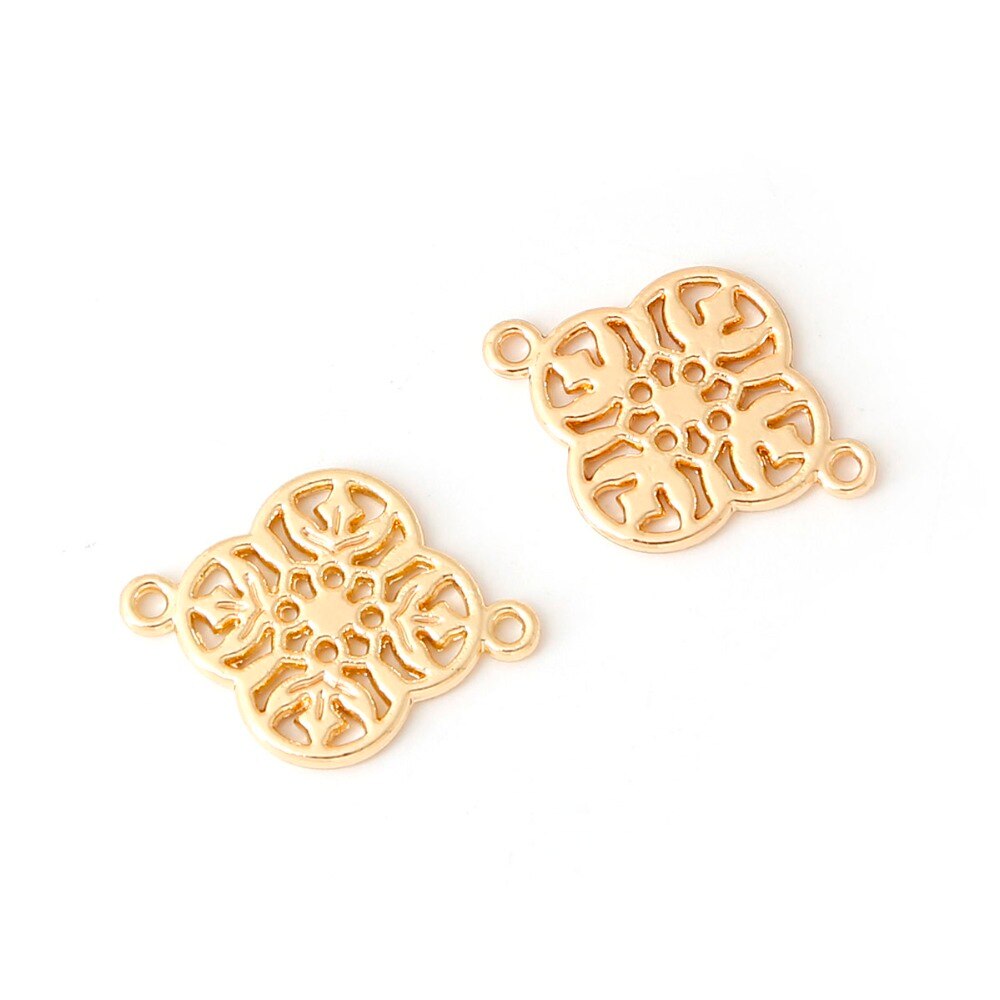 10pcs Konektor Charms Antik Warna Emas Untuk Membuat Perhiasan Anting Gelang Handmade Diy