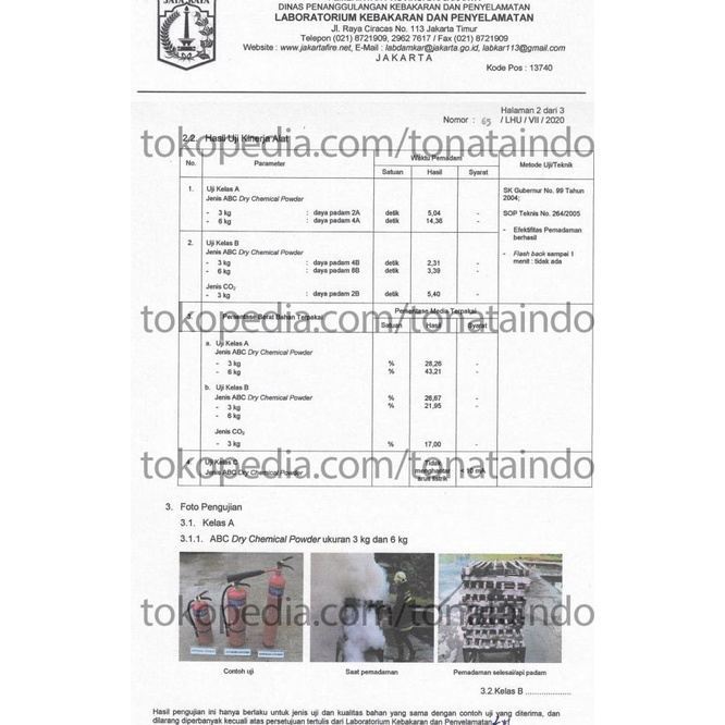Apar Abc Powder 3 Kg Tonata / Set Komplit