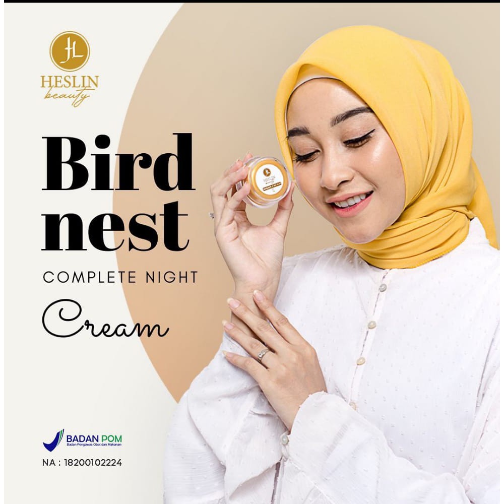 Night Cream Heslin Beauty - Krim Malam Heslin - Cream Wajah Heslin - Cream BPOM