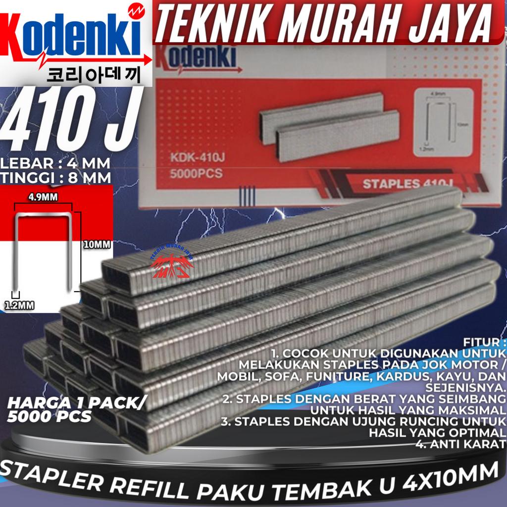 

KODENKI Isi Staples Angin 410J Air Stapler Refill Paku Tembak U 4X10MM