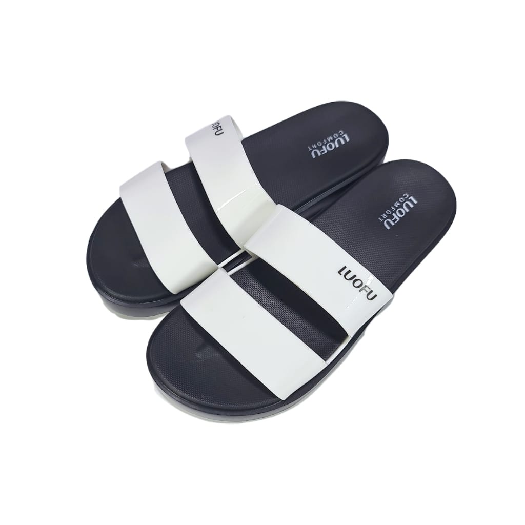 LUOFU ORIGINAL jelly sandal karet empuk murah wanita selop ban 2 import E7199A1-SH2WK