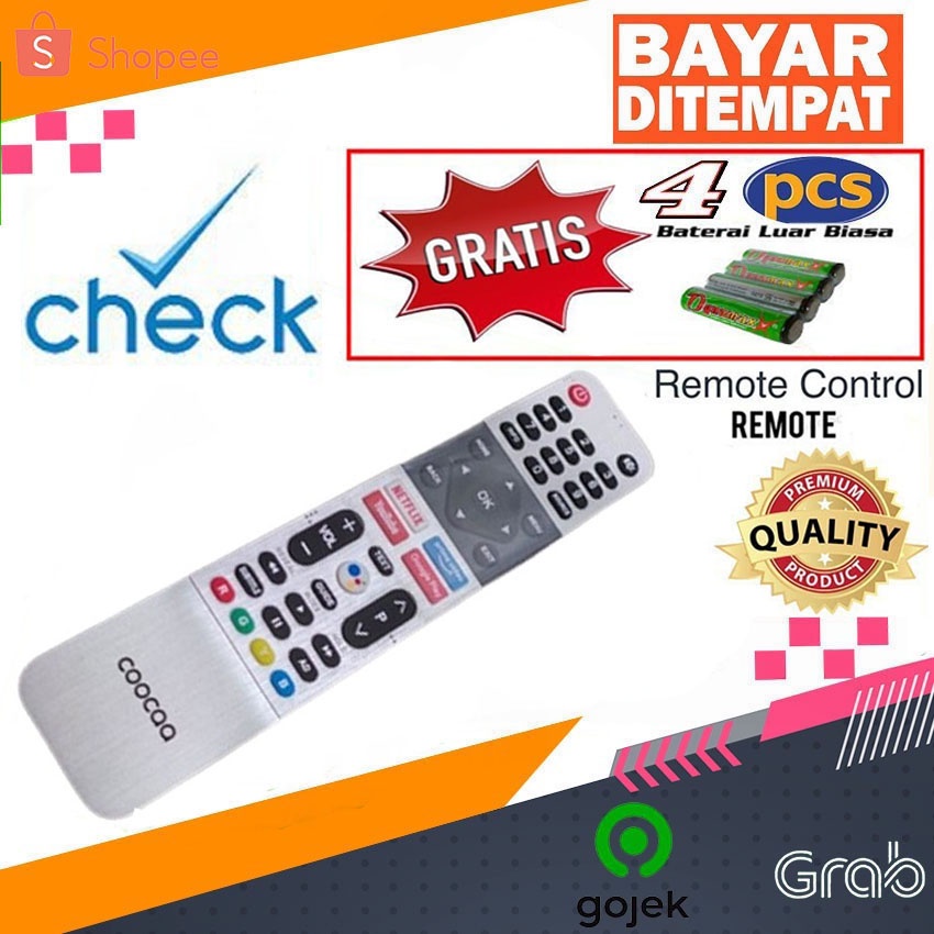 Remote TV Coocaa LCD LED Android Smart TV 43S6G 50S6G 65S6G 32S7