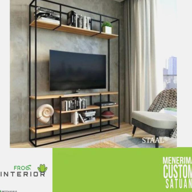 Kabinet Tv/Meja Tv Industrial/Partisi/Rak Tv/Rak Tv Industrial Flowerbean23