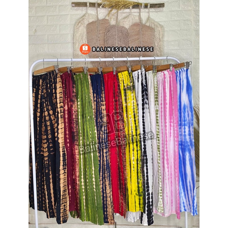 Celana Kulot Bali Panjang Jumbo Tie Dye Lilit | Celana Panjang Nyaman