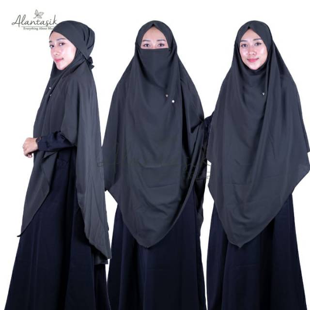 Alantasik - French Khimar XXL/ French Hijab XXL/ Jilbab syari jumbo/ Jilbab Wolfis Jumbo R.7