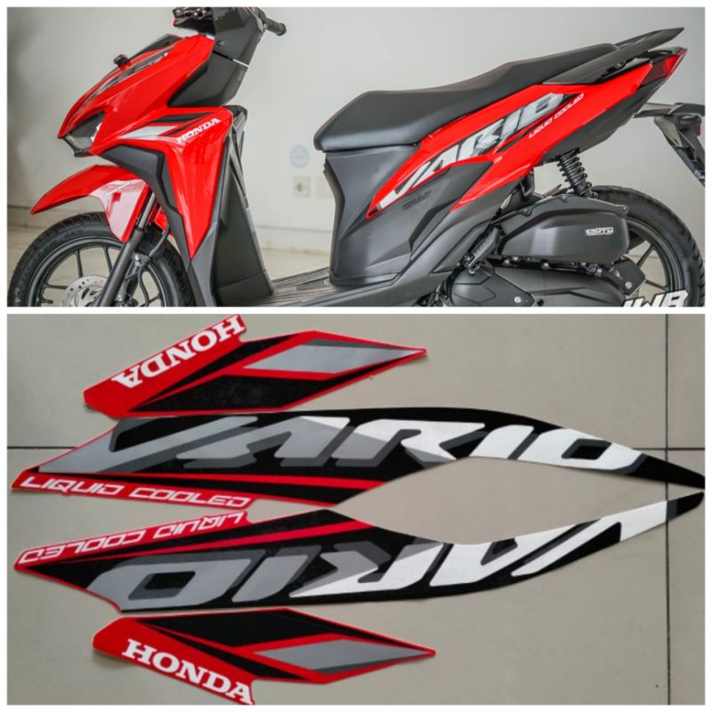 STIKER STRIPING LIS BODY HONDA VARIO 125 2021 MERAH