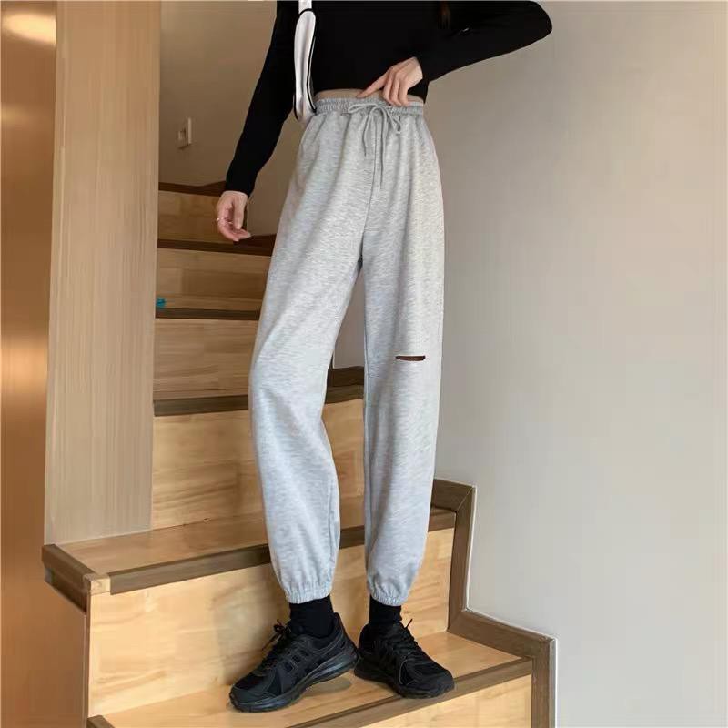 Celana Jogger Wanita // Hole Jogger Pants - 100% IMPORT