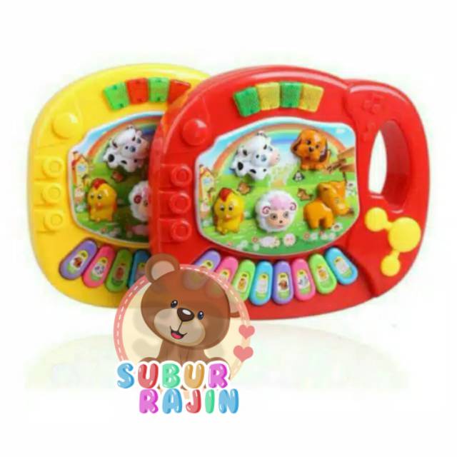 Mainan anak piano animal suara hewan peternakan
