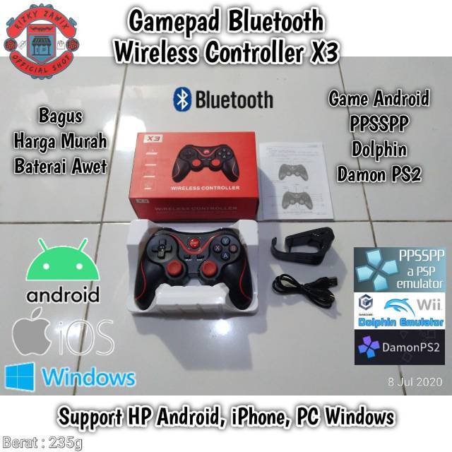 Wireless controller x3 как подключить к андроид