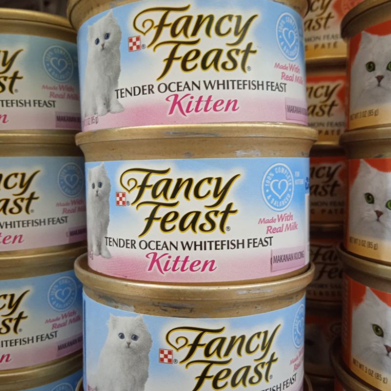 Makanan Kucing Basah Wet food Fancy Feast 85g 85 g 85 gr 85gr - Ocean Whitefish Feast Kitten