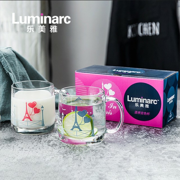 Luminarc SET 2 Gelas Cangkir Mug Couple Nordic Valentine 380ml/ Gelas Couple/ Gelas Kaca/Mug Set