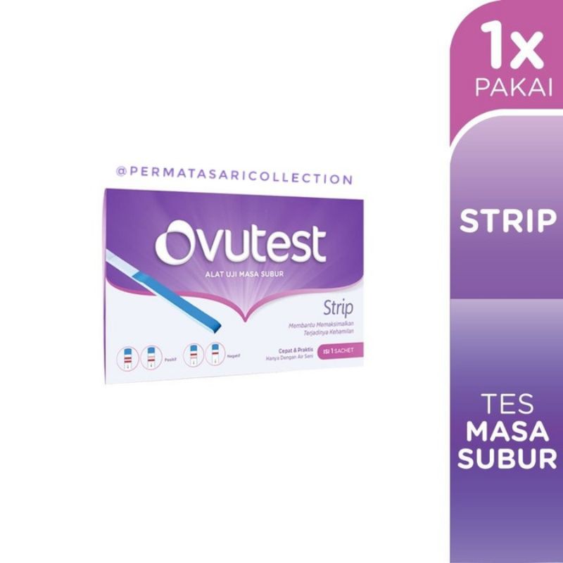 Ovutest Sensitif Ovulation LH Test Strip Alat Tes Ovulasi Pendektesi Kesuburan Masa Subur Wanita