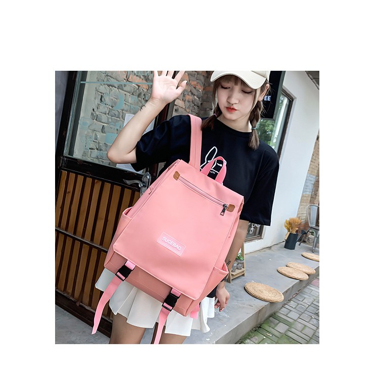 TB-60 tas sekolah kampus set 4 pcs ransel wanita import korea jepang besar backpack