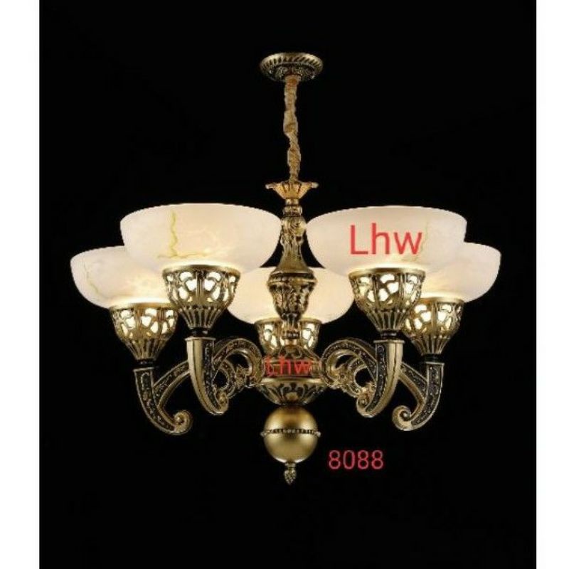 Lampu gantung klasik/clasic cabang 5 dekorasi ruang tamu,keluarga