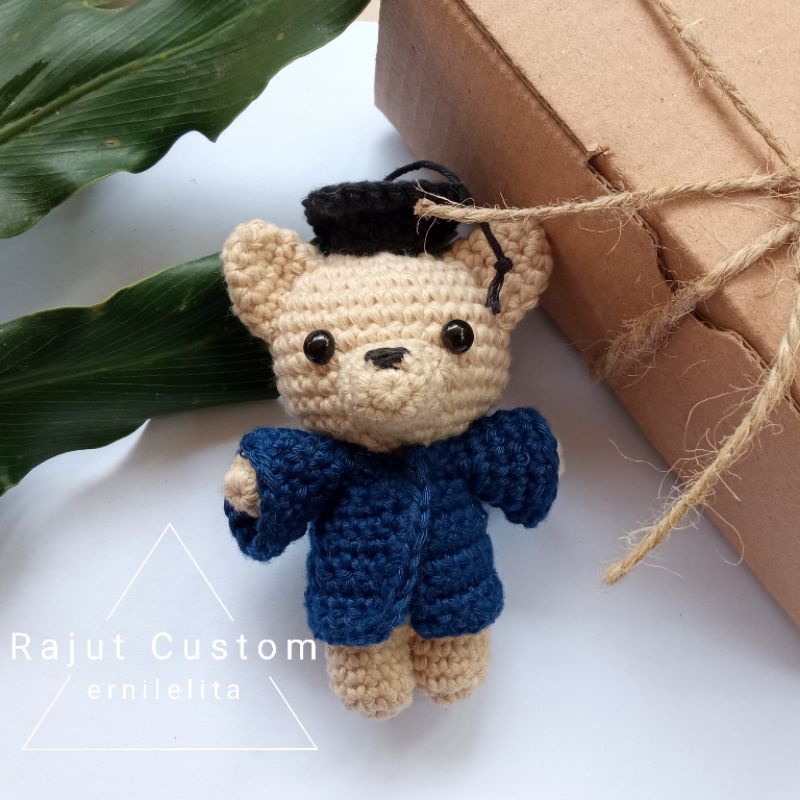 Amigurumi boneka wisuda bear graduation custom hadiah wisuda