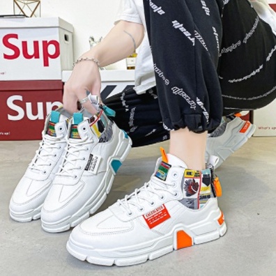TBIG [COD] Sepatu Pria High Top SGEVA Sepatu Import Pria Sekolah Kuliah Kerja Santai