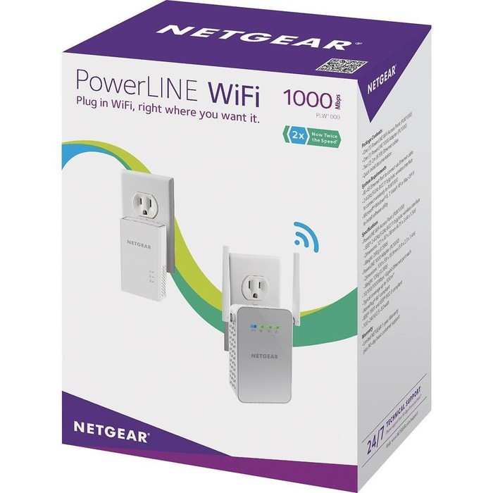 ASLI IMPOR -   Network - Netgear - PowerLINE 1000 + WiFi PLW1000