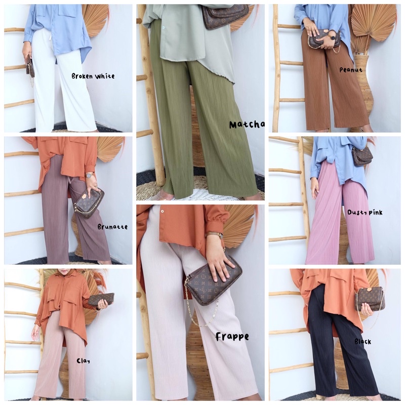 CELANA KULOT PLISKET TALI LIDI // CELANA KULOT PLISKET TALI WANITA