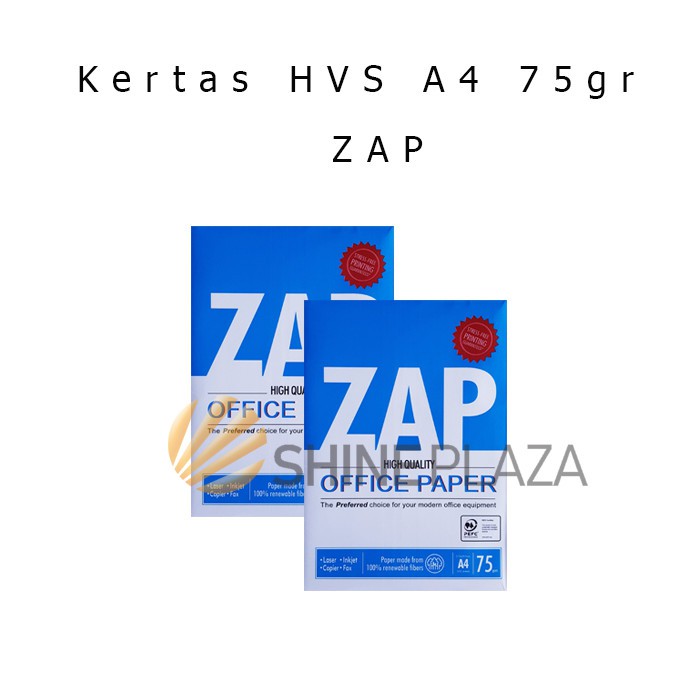 

Promo Kertas HVS A4 75gr ZAP - Kertas A4 70gr ZAP Terlaris