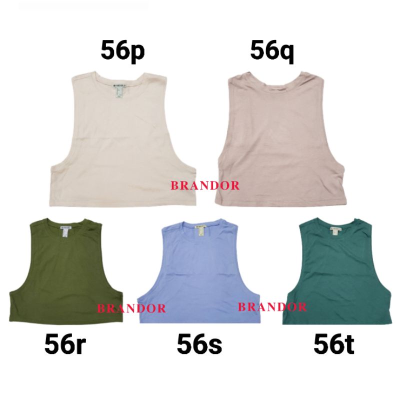 FBS56 - ACTIVE CROPPED MUSCLE TEE  By F21-1