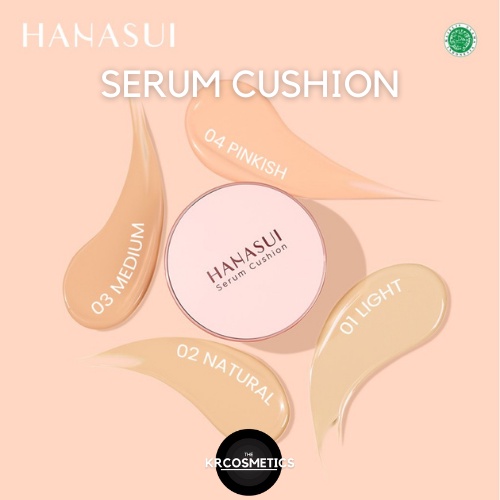 HANASUI Serum Cushion Foundation Flawless Natural Dewy Finish Perfect Coverage 15gr